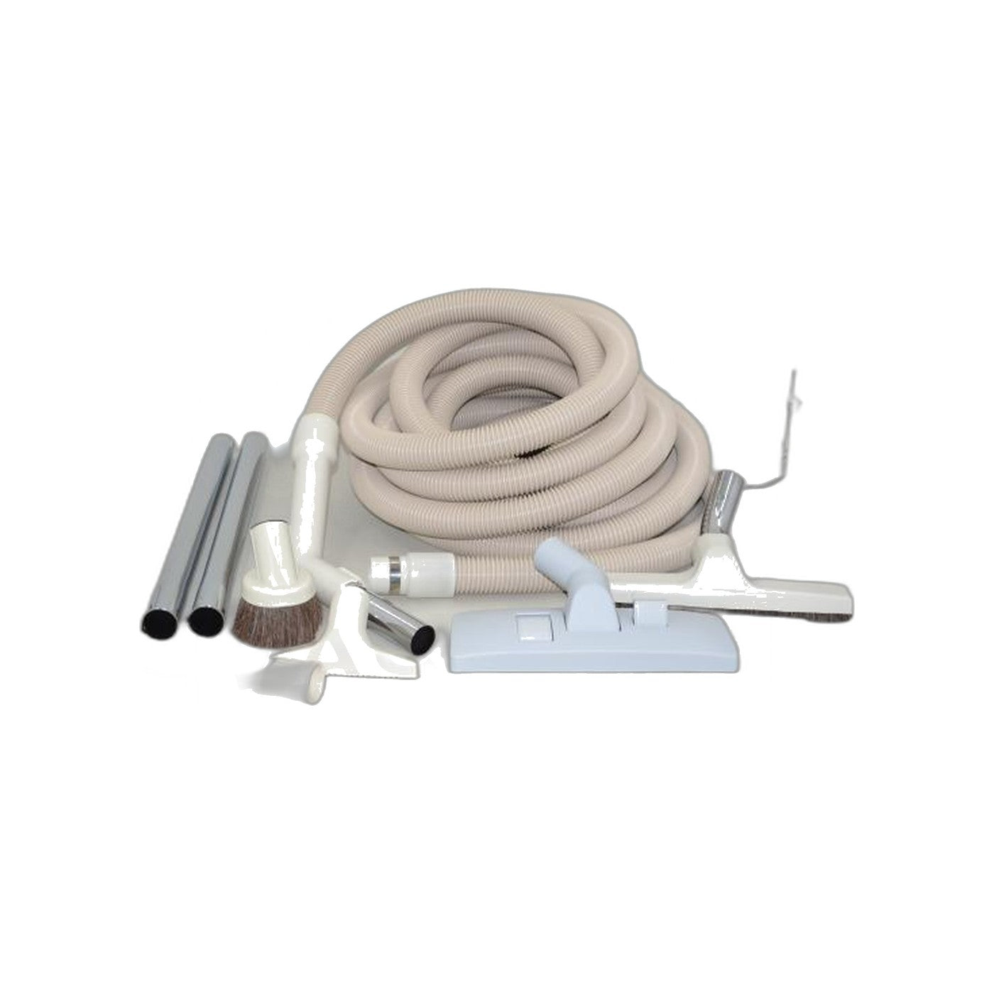 Central Vacuum Deluxe Attachment Set with 30-Foot Crushproof Hose