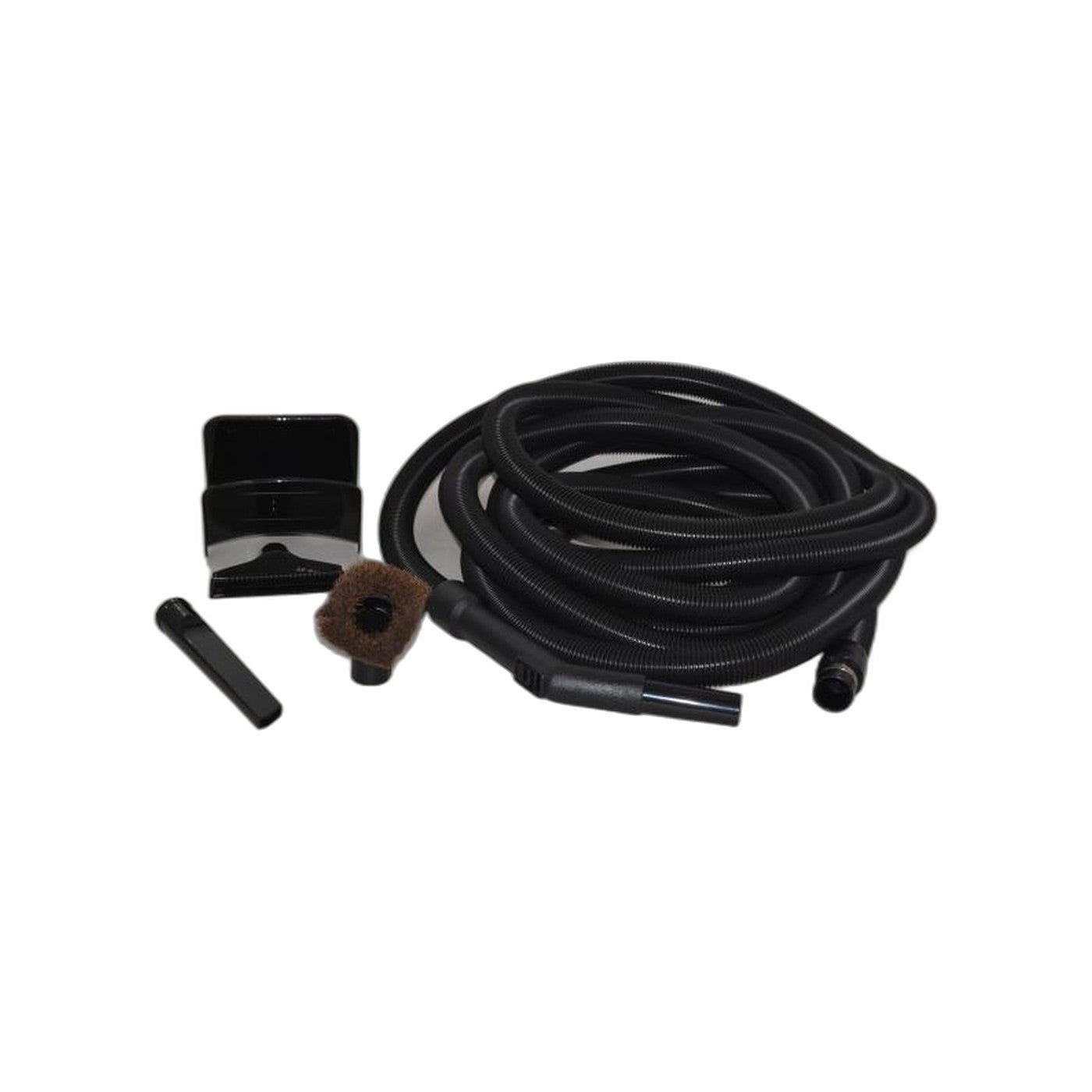 Central Vacuum Garage Kit 35-Foot Black Hose with Tools