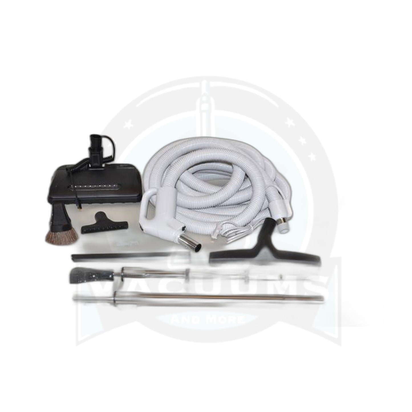 Central Vacuum Kit with Titan T5 Power Nozzle - 30 Ft Pigtail Hose and Deluxe Tools
