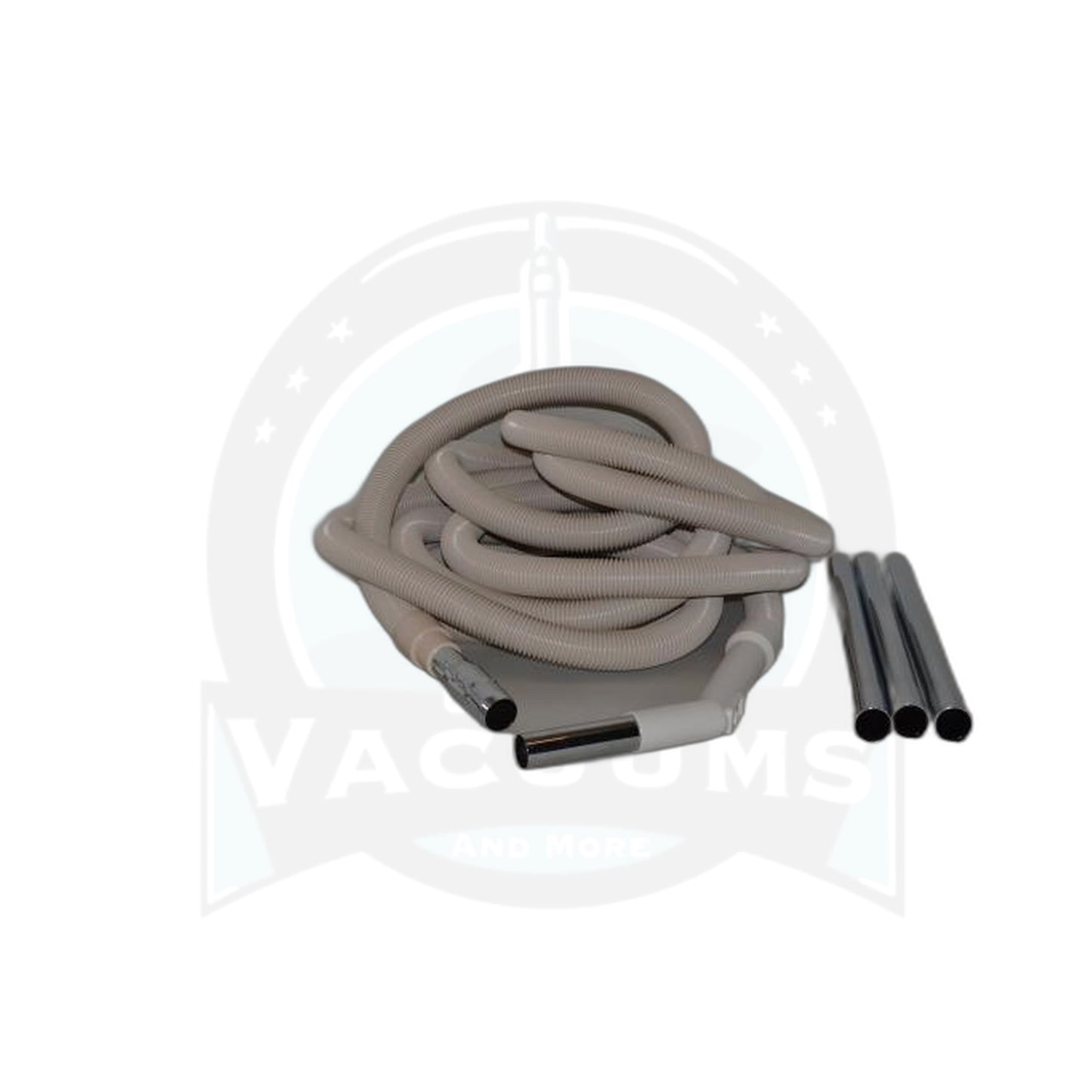 Central Vacuum Garage Kit - 30 Foot White Hose with Tools, Fits Nutone, Titan T3