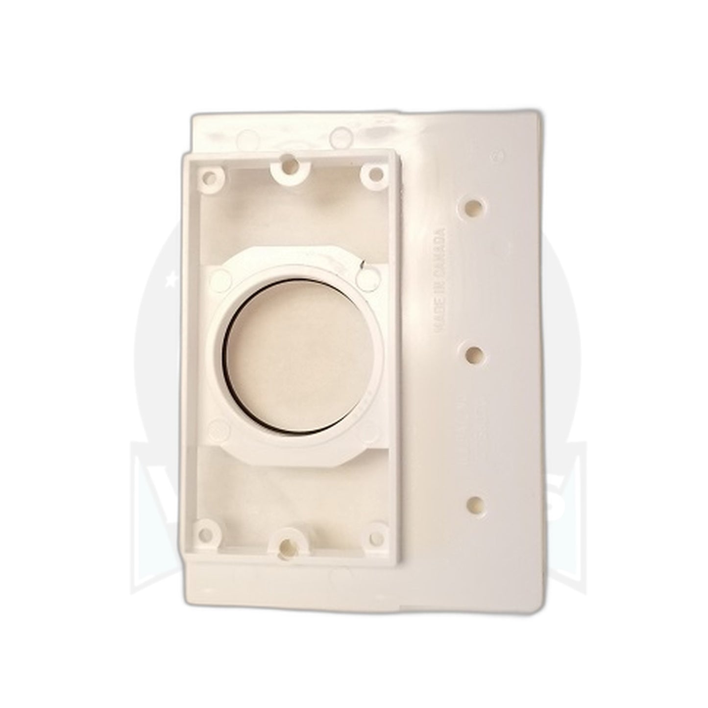 Hayden All-Plastic Mounting Plate, 2x4 Stud, Removable Flange