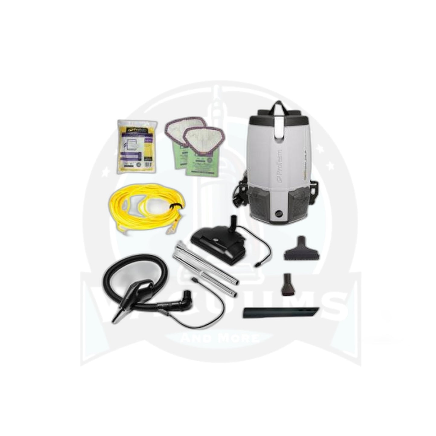 ProTeam ProVac FS6 Backpack Vacuum with Power Nozzle Kit - Vacuums and More