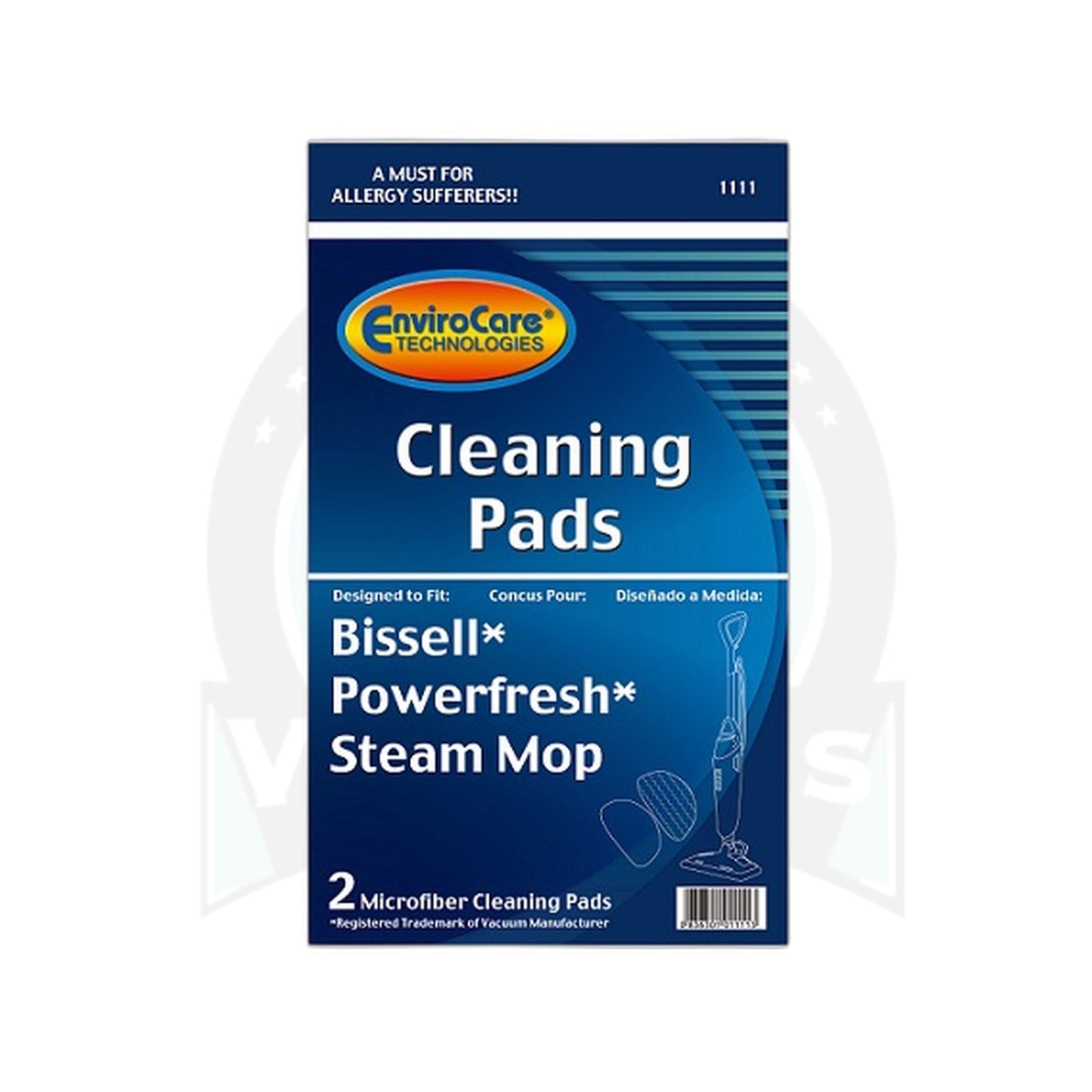 Bissell PowerFresh Steam Mop Microfiber Cleaning Pads, 2-Pack (Fits 5938)