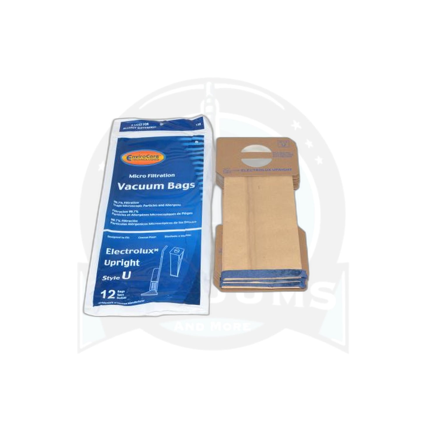 U Upright Micro Paper Bags - Electrolux, 12 Pack - Electrolux