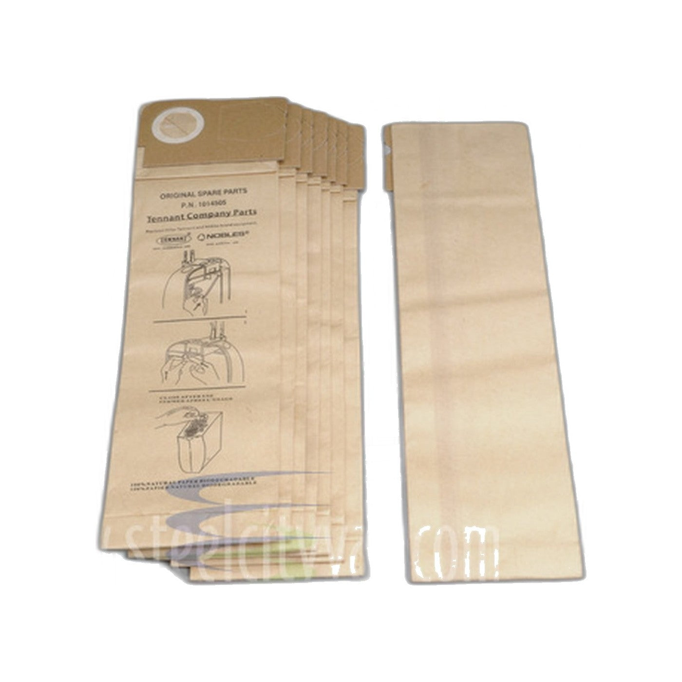 Tennant 3120 and Nobles Ultra Paper Vacuum Bags 8-Pack