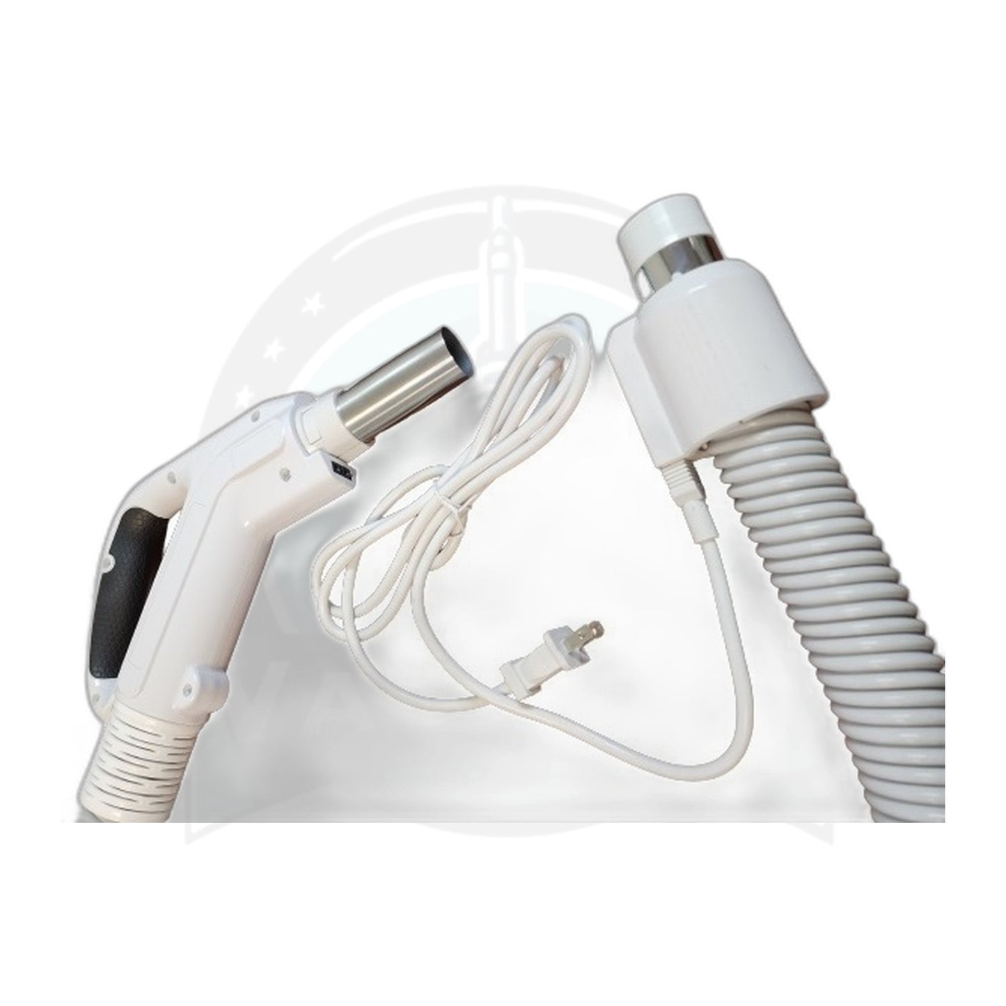 30 ft Dual-Voltage Central Vacuum Hose with Pigtail, 1-3/8" Light Grey