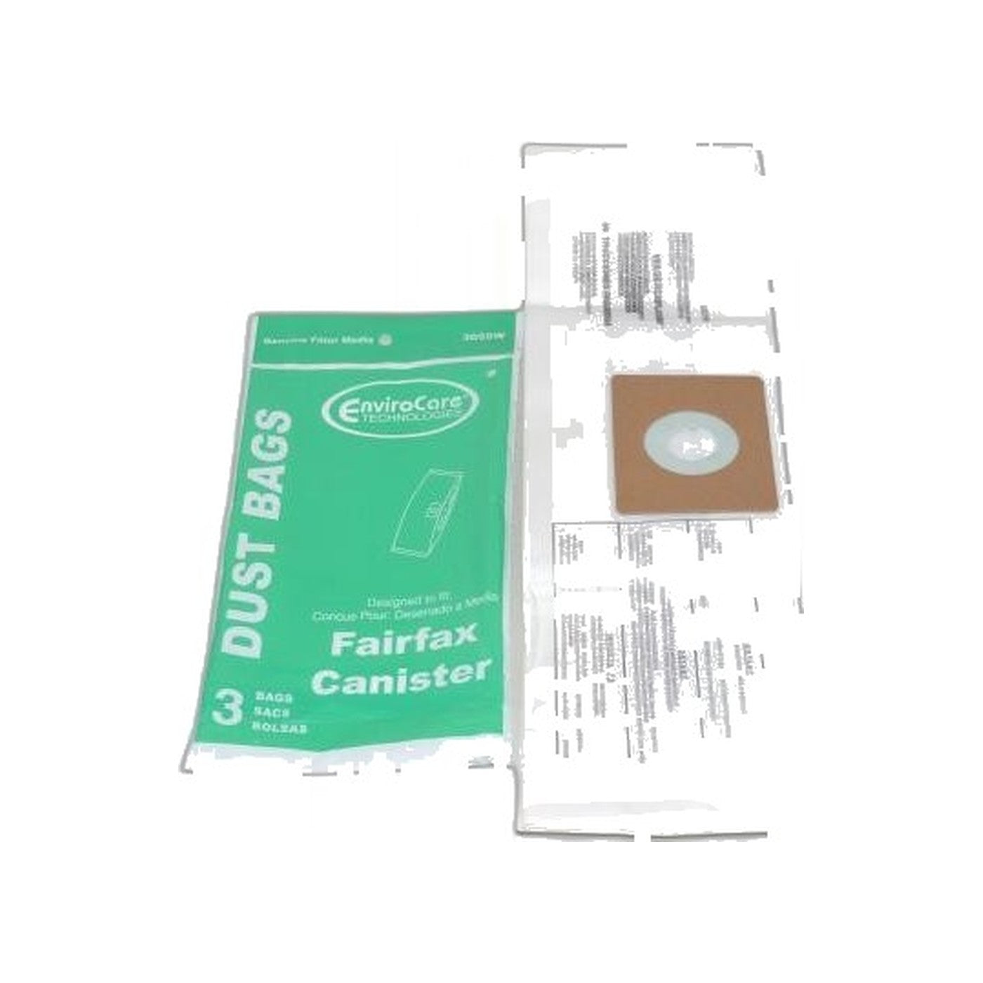 Canister Paper Bags - Fairfax S1 / Johnny Vac CondoLux - 3 Pack - Fits VacuMaid SV100