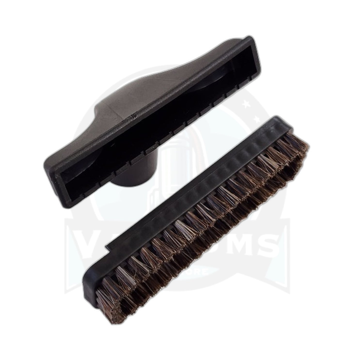 1-1/4" Upholstery Tool with Slide-On Dusting Brush, Black