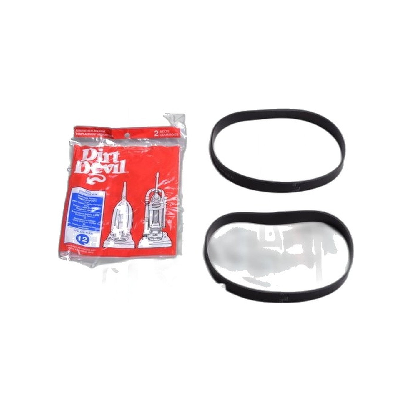 Style 12 Drive Belt - Dirt Devil Platinum Force / Vision / Magna Uprights, 2 Pack