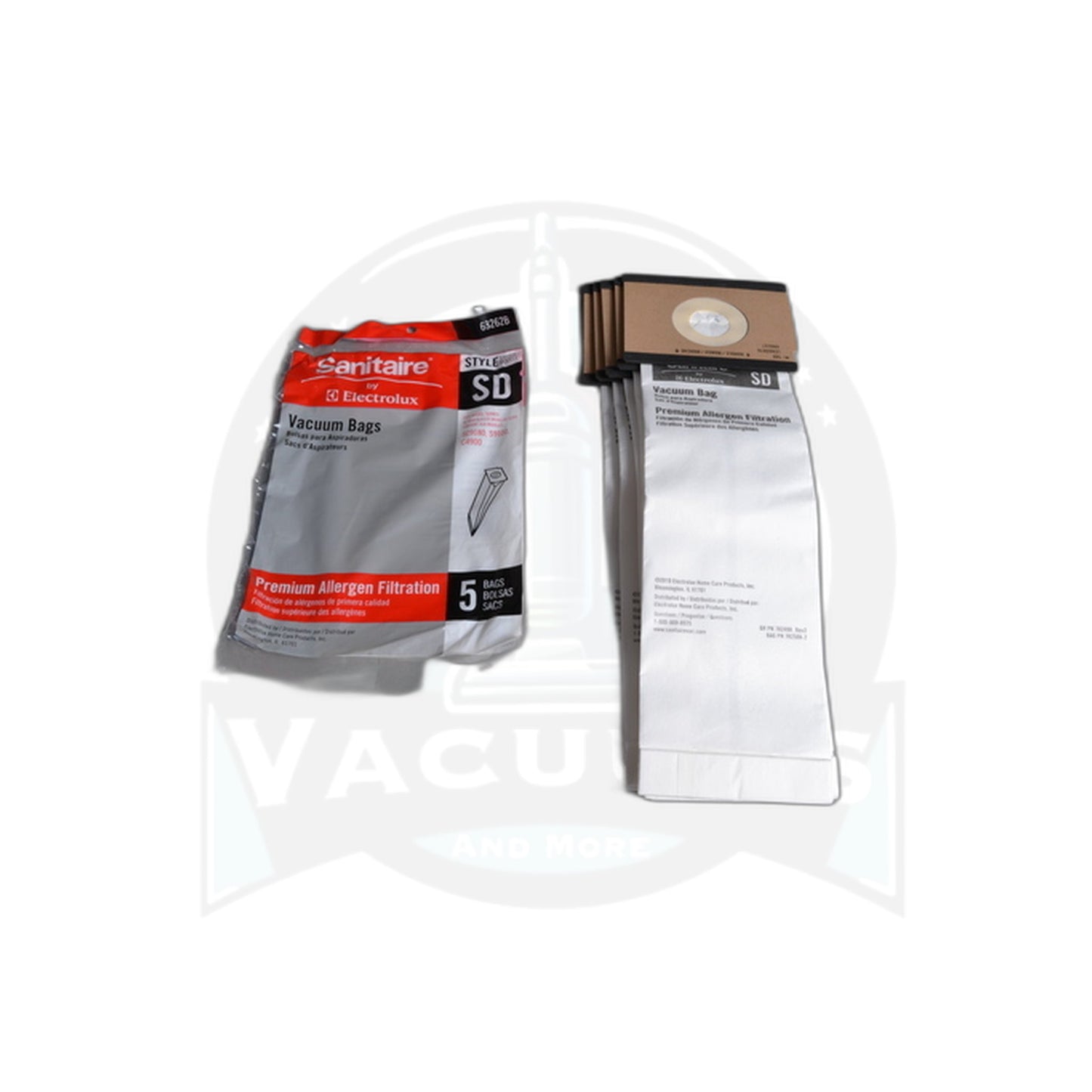 Sanitaire Style SD Premium Allergen Paper Bags - 5/pk - Eureka