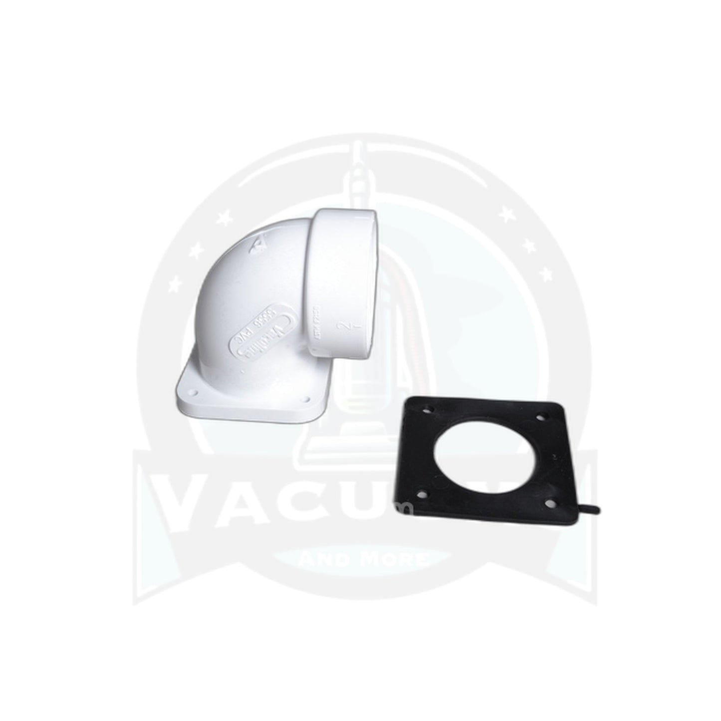 Flanged 90-Degree Short Elbow with Gasket - Central Vacuum Fitting - Vacuums and More