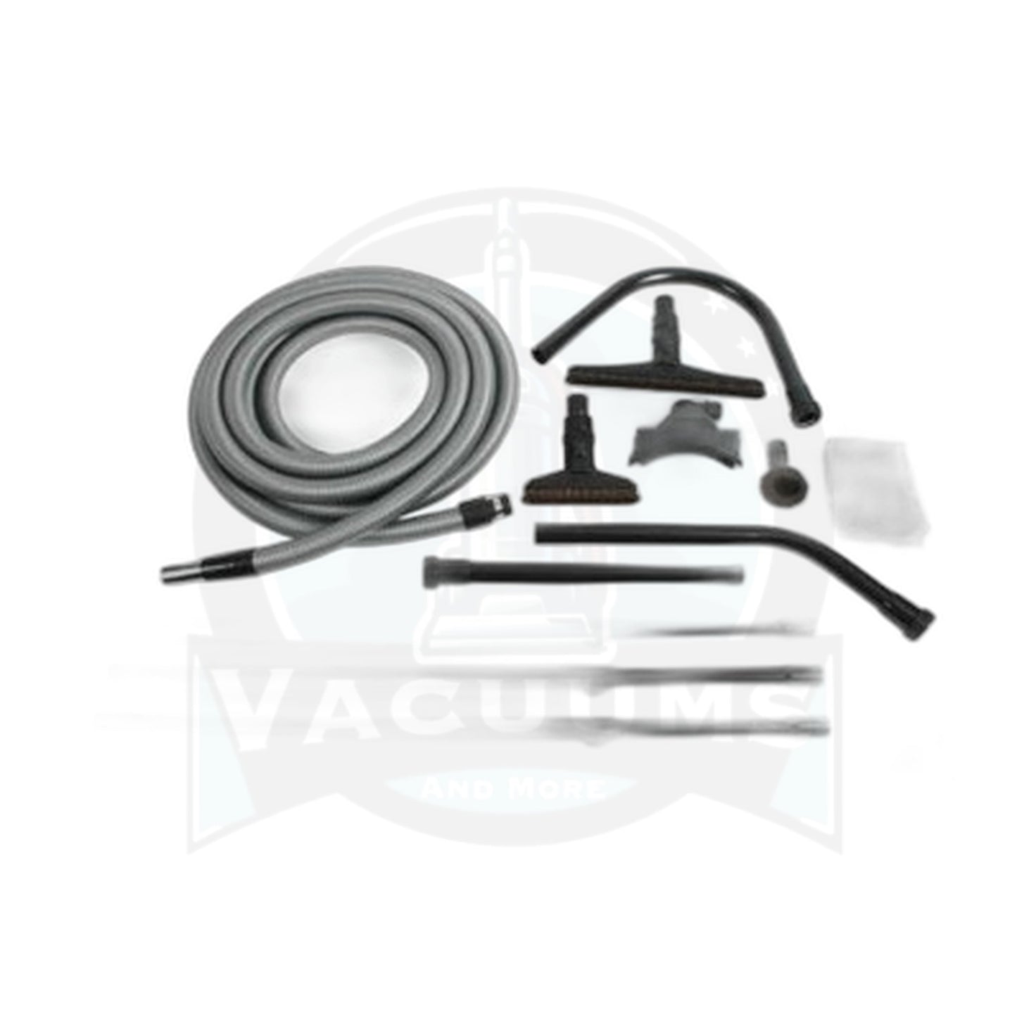 Hi-Reach Central Vac Kit, 30' Hose, Up to 25' Reach w/ Wands & Tools