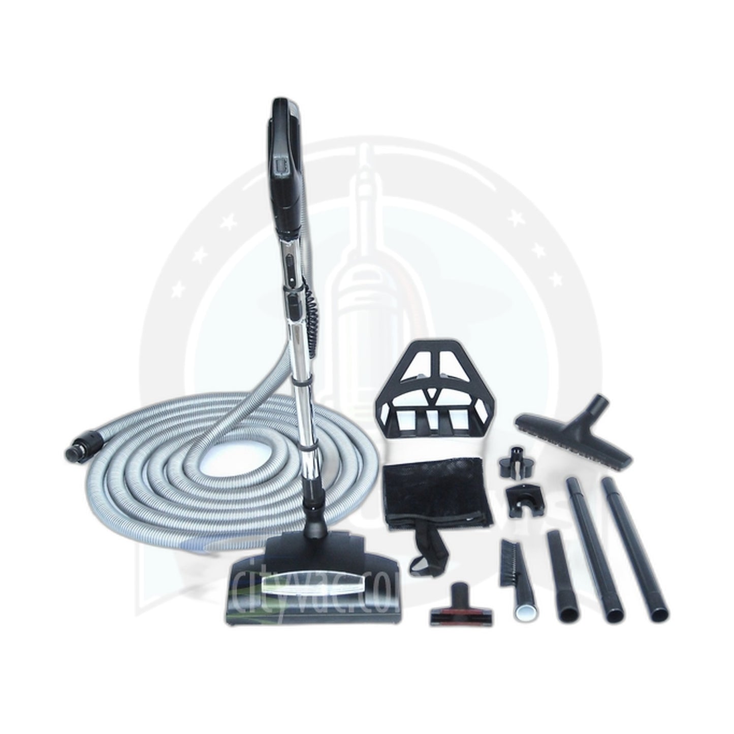 Plastiflex Chateau Central Vacuum Kit with Pigtail & DC Conversion - Wessel EBK340, QDC, Floor Tool, Crev, Uph Tool - Plastiflex