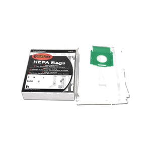 Riccar Simplicity C Allergen Paper Bags-Prima - 6 Pack - Canister with Green Plastic Collar