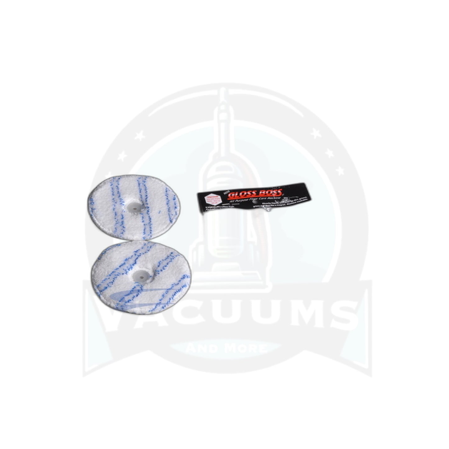 Pullman Gloss Boss Microfiber Pads - 5 1/2" Diameter, 2 Pack - Pullman
