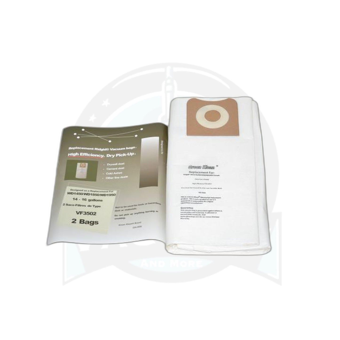 Fine Dust Collection Bags - Workshop/Ridgid 12-16 Gallon - 2 Pack - Ridgid