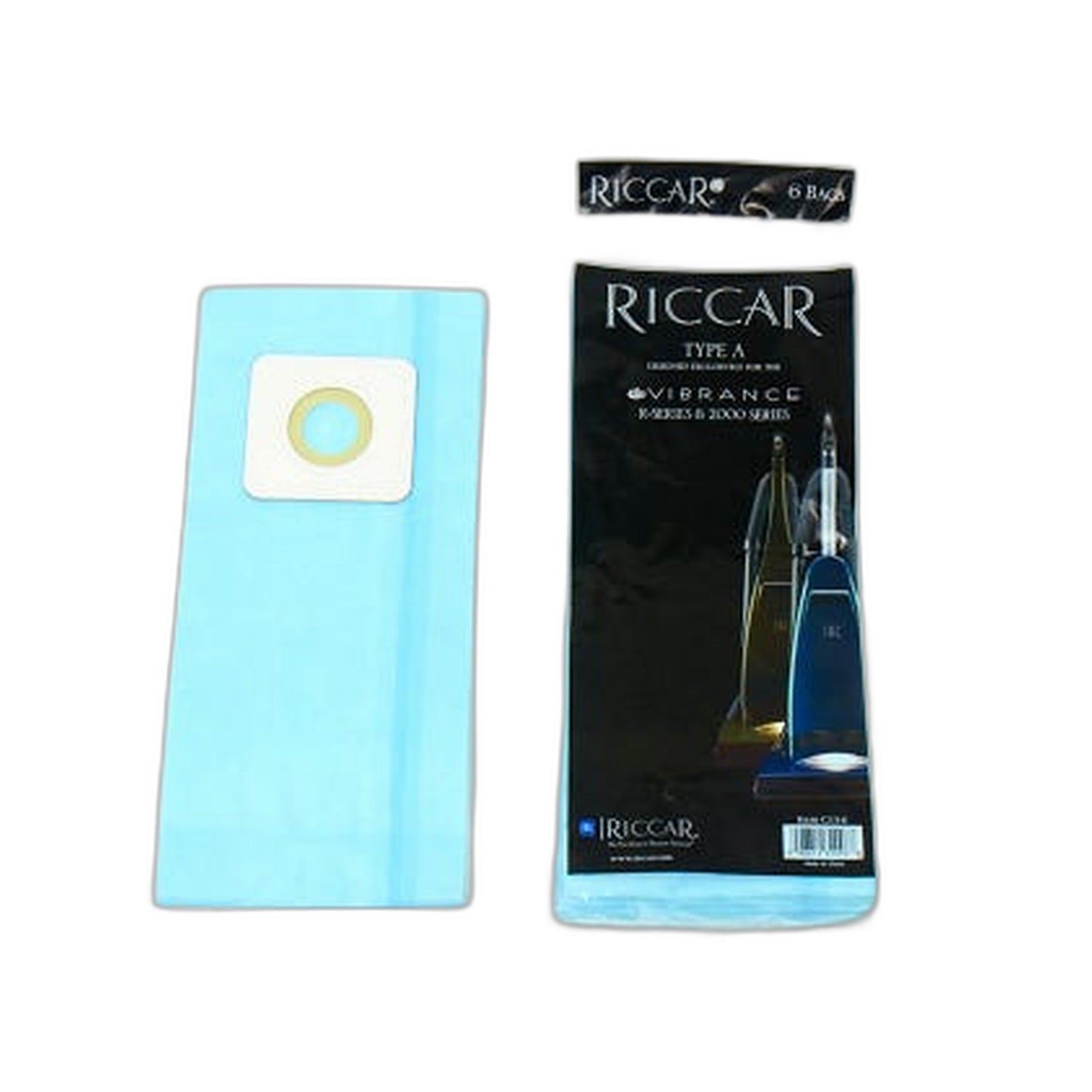 Riccar Genuine Type A Paper Vacuum Bags, 6-Pack