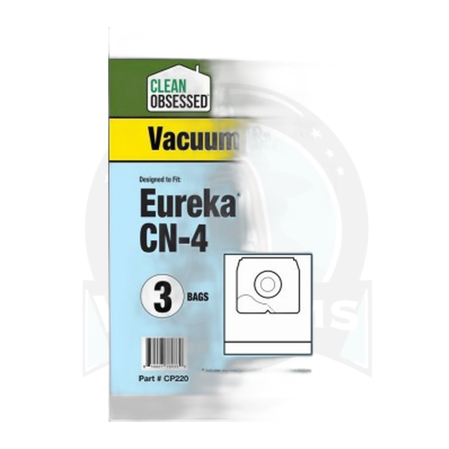 Clean Obsessed Type CN-4 Micro Paper Vacuum Bags for Eureka (3-Pack)