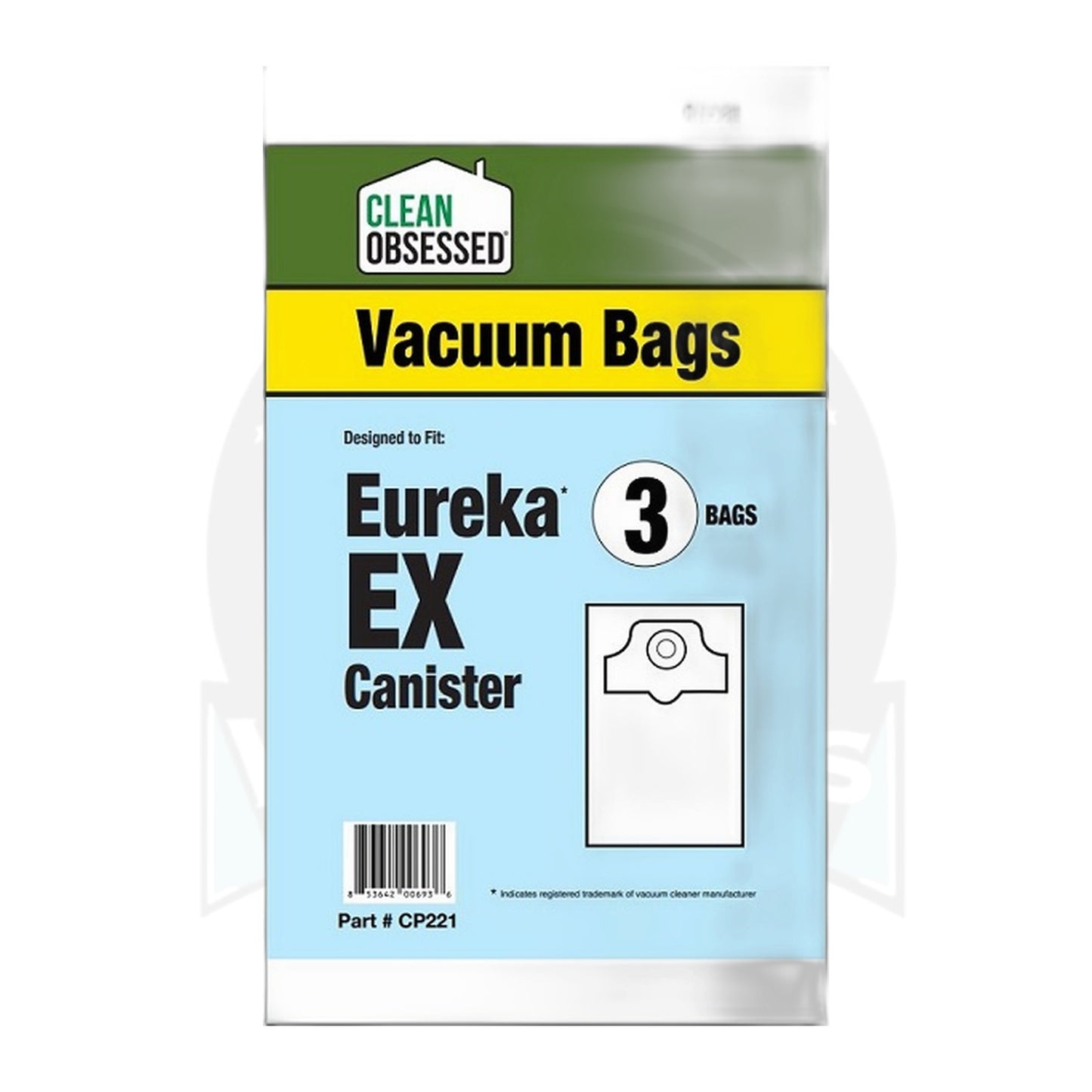 Clean Obsessed Type EX Micro Paper Vacuum Bags for Eureka (3-Pack)