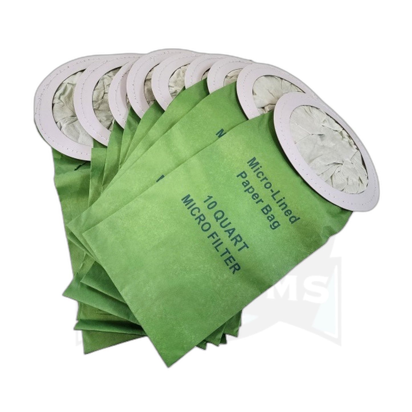 10-Quart Micro Paper Backpack Vacuum Bags, 10-Pk, Round Collar