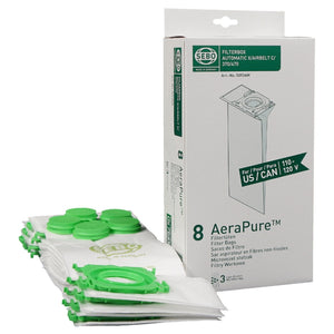 Genuine SEBO X/G/C/370 vacuum bags with 8 bags