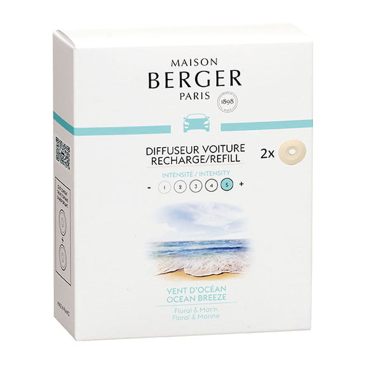 Maison Berger Set of 2 Ocean Breeze Car Diffuser Refills