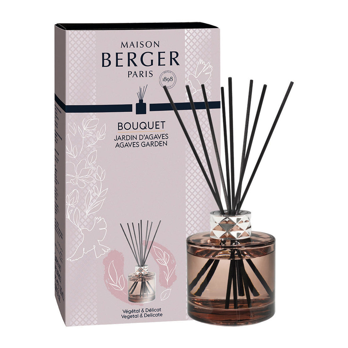 Maison Berger Joy Reed Diffuser – Dusty Rose, Agave Garden, 180 mL