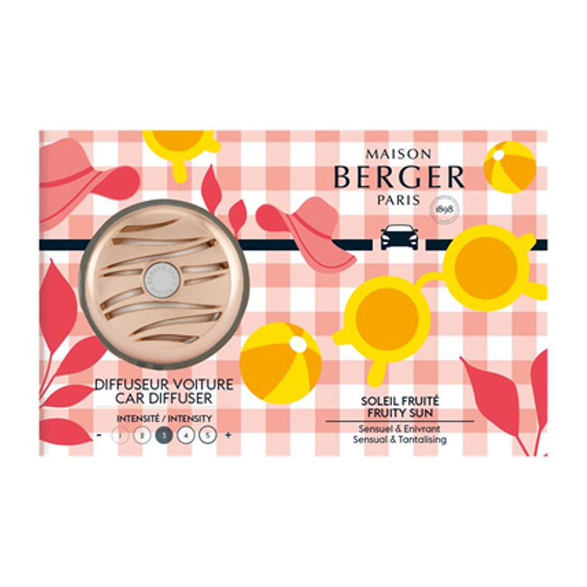 Maison Berger Estivale Car Diffuser Kit with Fruity Sun