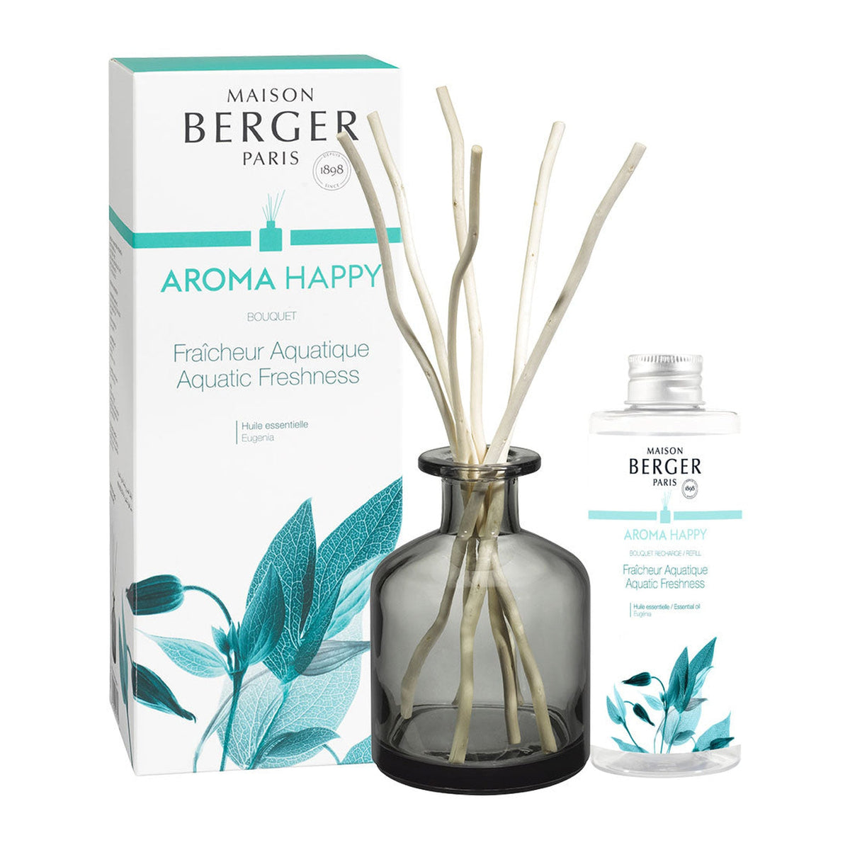 Maison Berger Aroma Happy Reed Diffuser – Moss Green, 180 mL