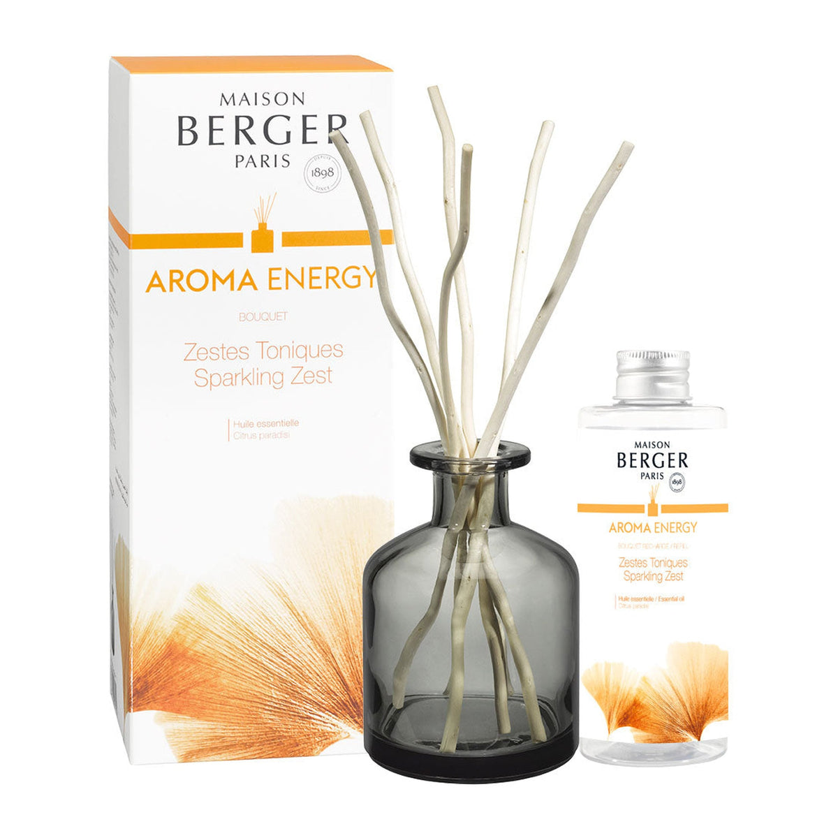 Maison Berger Aroma Energy Reed Diffuser – Moss Green, 180 mL