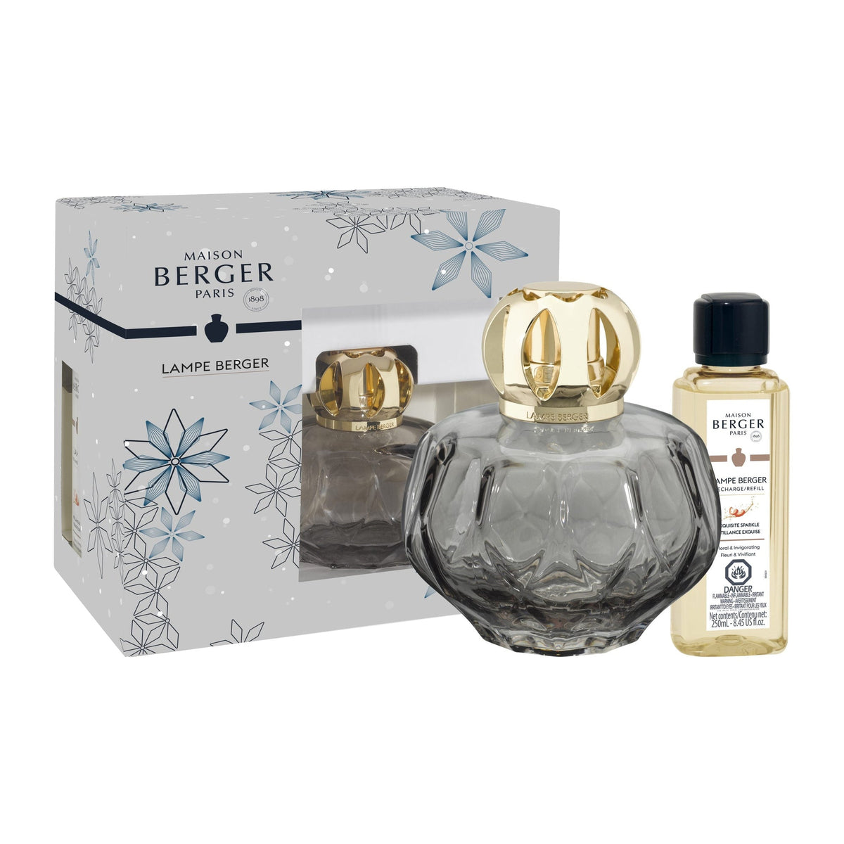 Maison Berger Rosalie Lamp Gift Set – Grey, Exquisite Sparkle