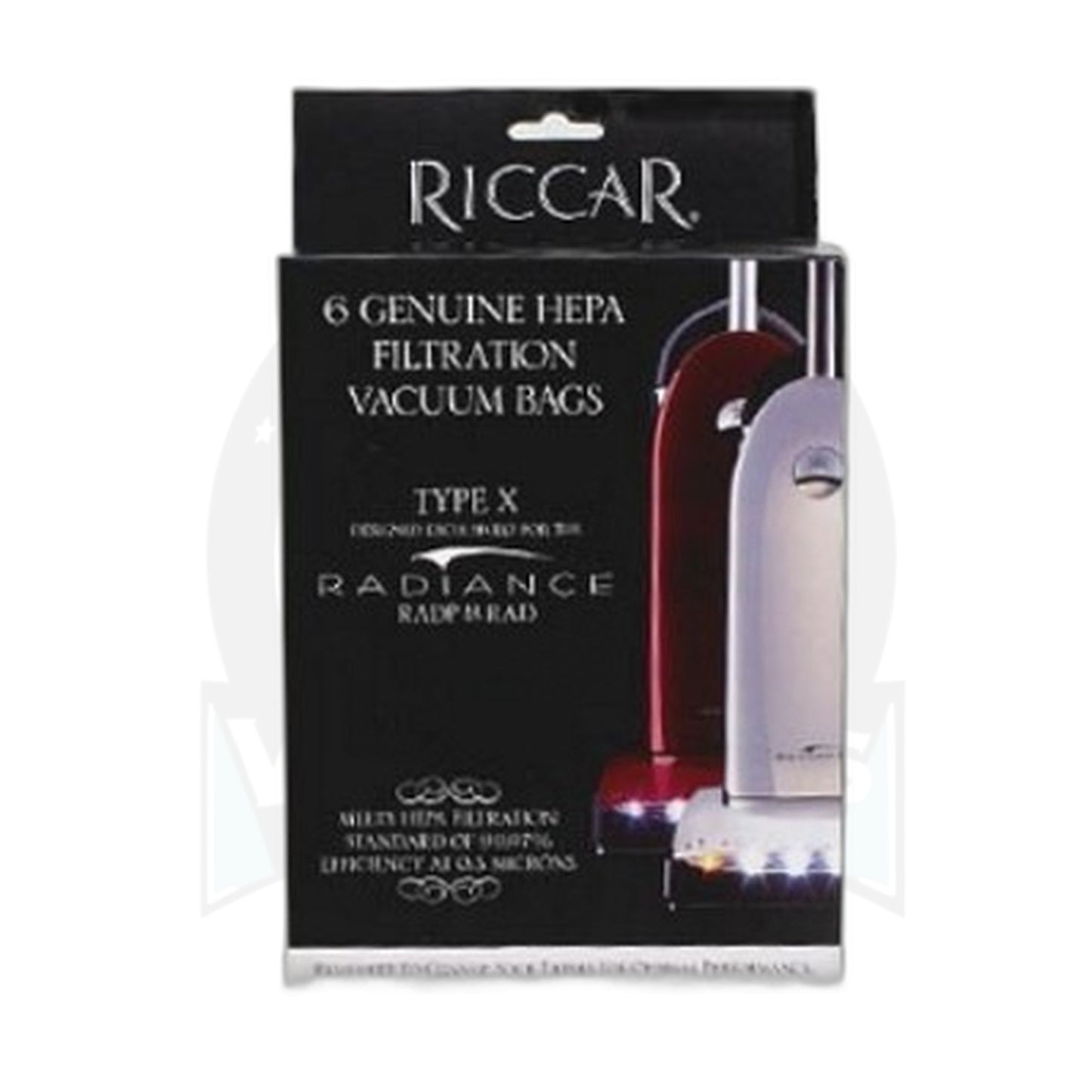 Riccar RXH-6 Type X Original Paper Bags for Radiance, 6-Pack