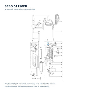 SEBO 51110ER schematic illustration; reference 28; only the listed part supplied