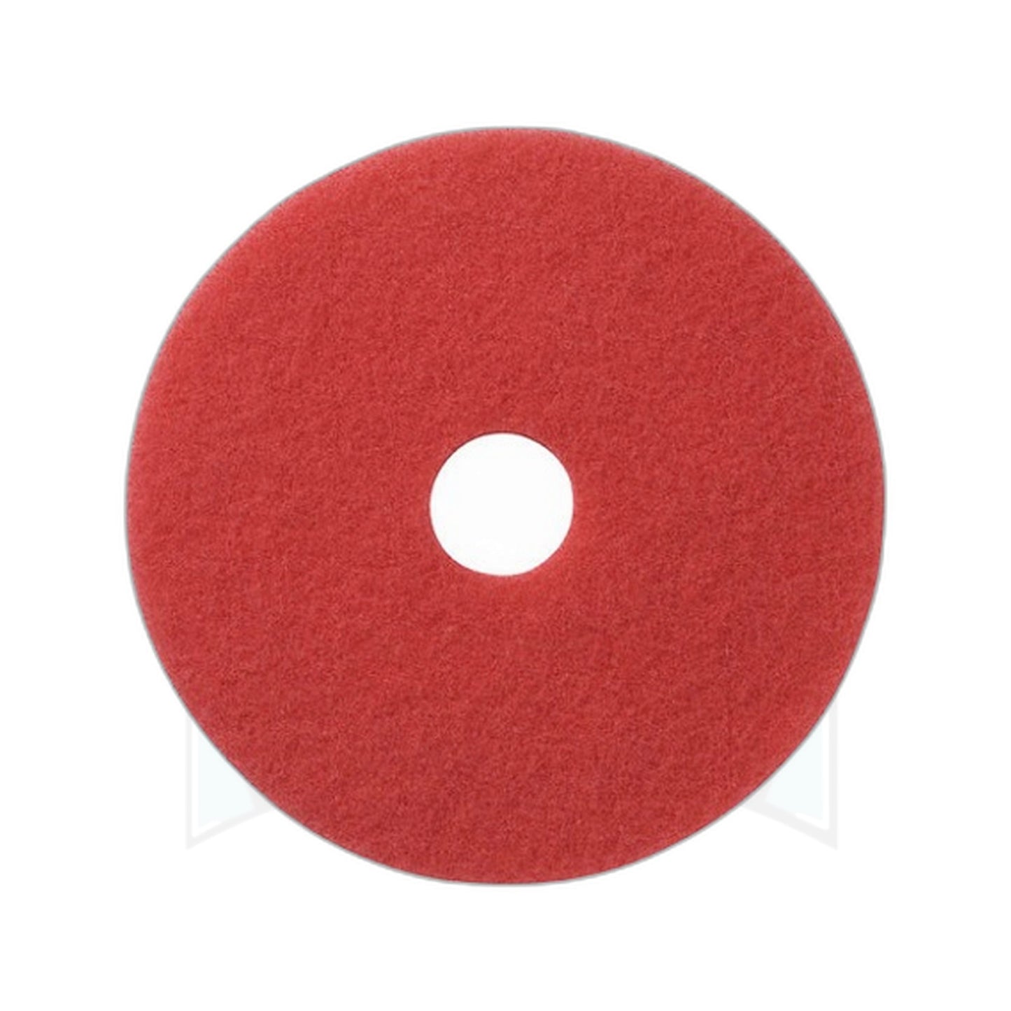 17" Red Scrub Floor Pads - Case of 5 for Rotary Machines
