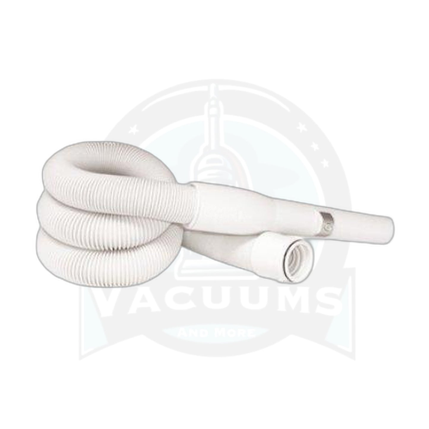 Wally 4 Meter (13 Ft) White Stretch Hose Assembly - Central Vacuum