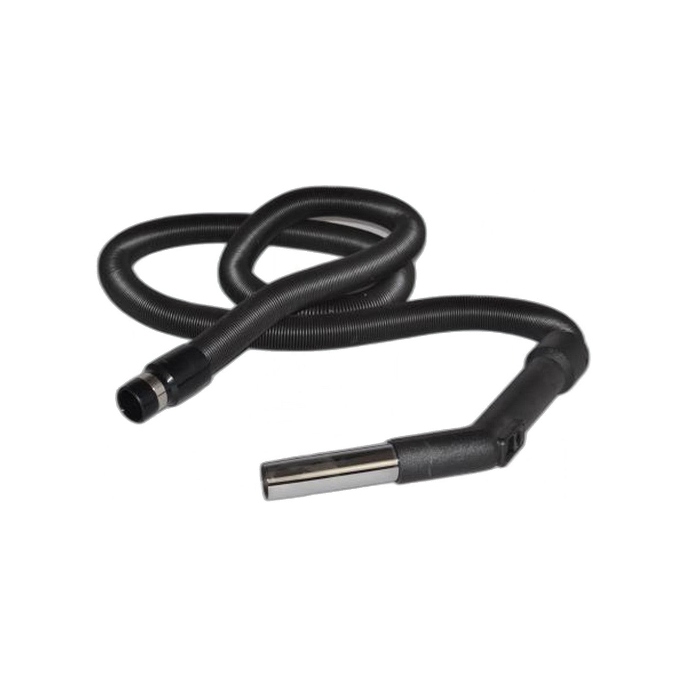 Central Vacuum Stretch Hose 6 to 30 Foot Black with Swivel Grip and Cuff