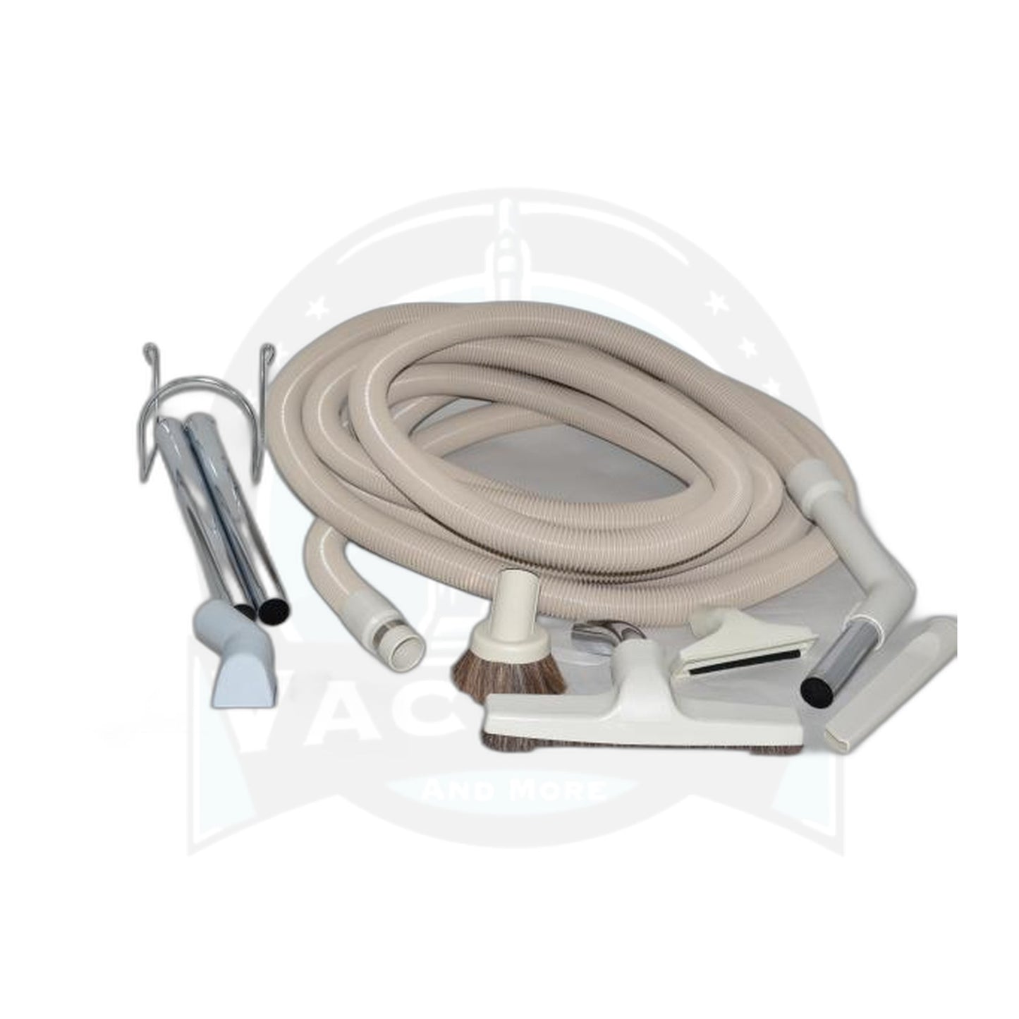 Central Vacuum Tool Kit with 35 Ft Hose - White