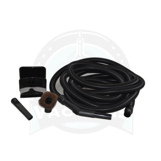 Central Vacuum Garage Kit 35-Foot Black Hose with Tools - Fit All