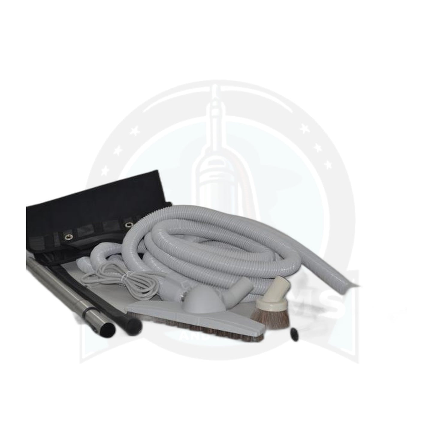 Central Vacuum Attachment Kit - 35 Foot Hose with Pigtail and Universal Tools, No Power Nozzle