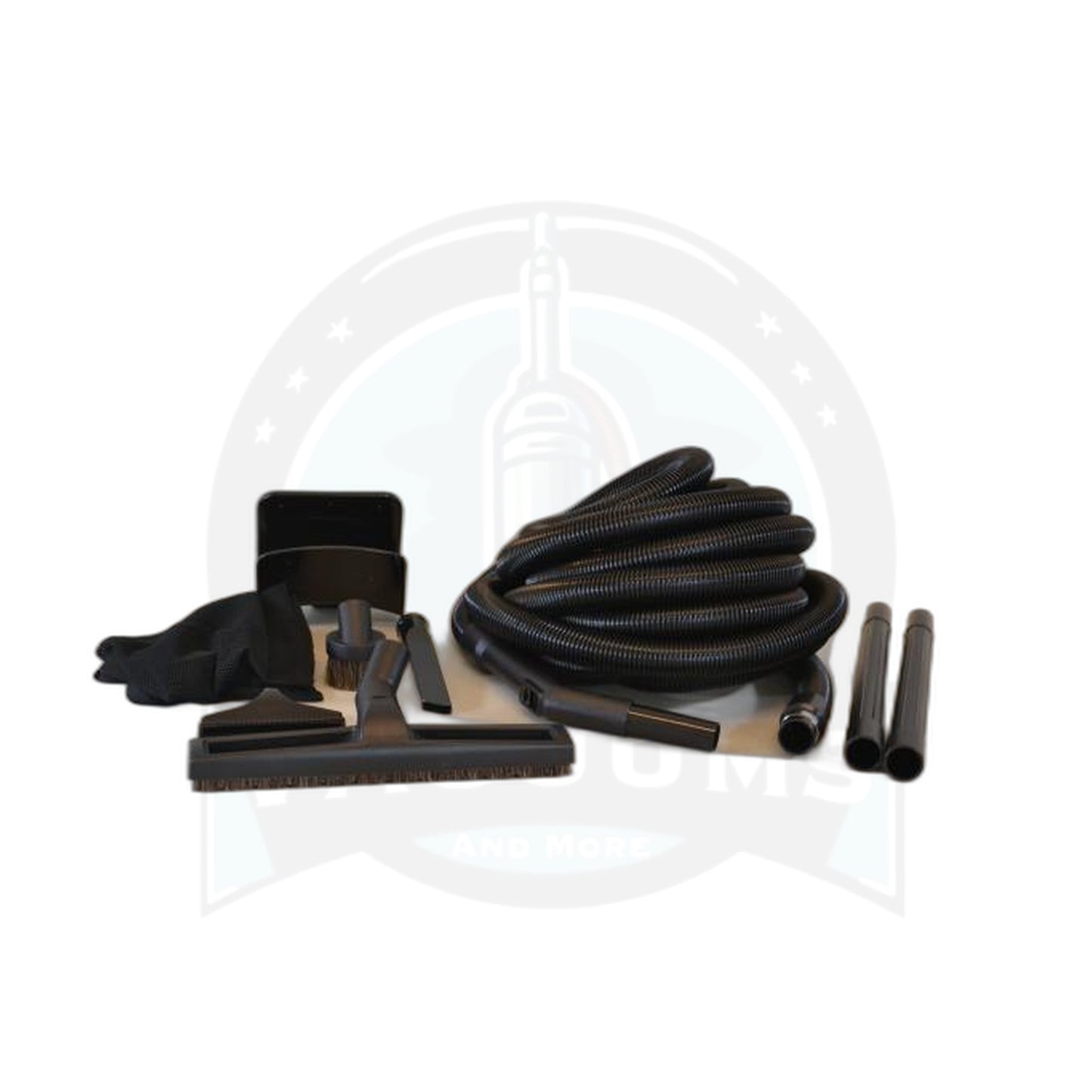 Titan T3 Garage Vacuum Kit - 30 Ft Hose with Wands and Floor Brush, Black