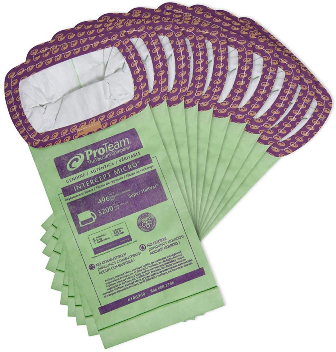 ProTeam 106960 Open-Collar 6-Qt Bags, 10-Pack