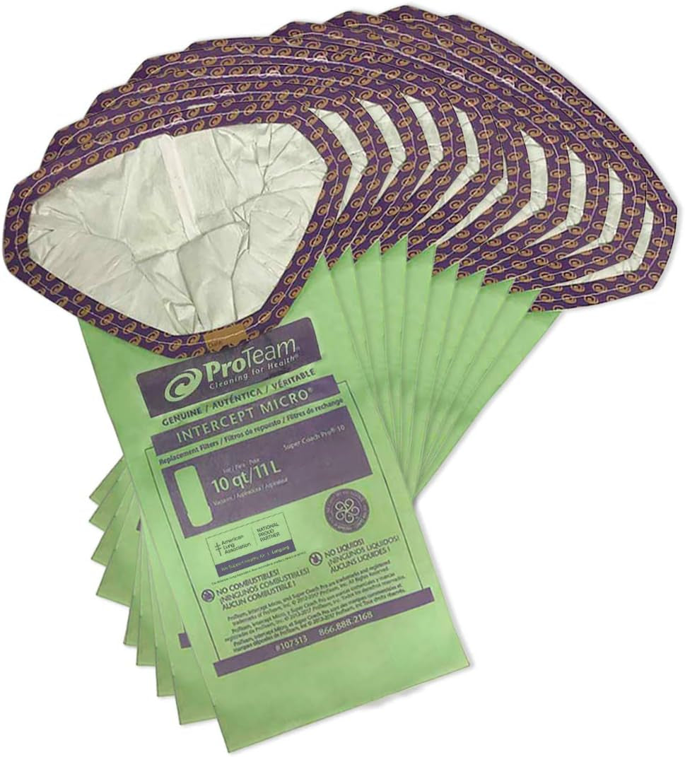 ProTeam 107313 Super Coach Pro 10 Bags, 10 Pack