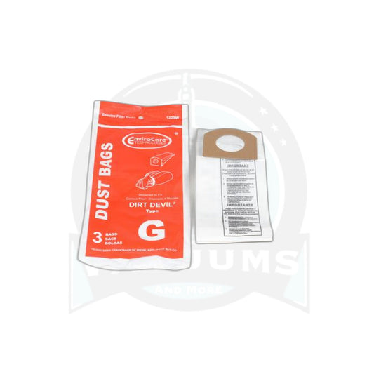 Dirt Devil G Hand Vacuum Envirocare Replacement Paper Bags - Royal - 3 Pack - Dirt Devil