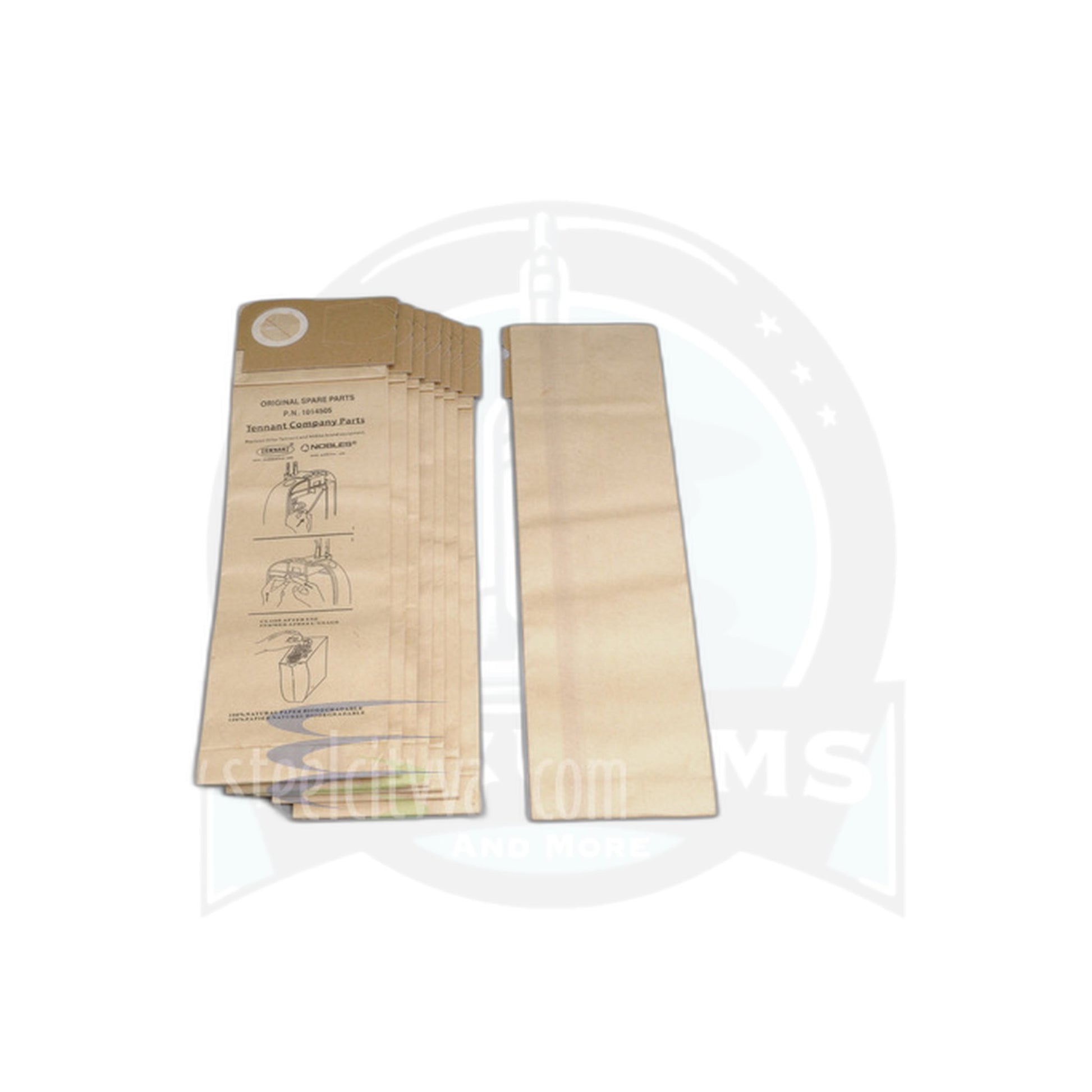Tennant 3120 and Nobles Ultra Paper Vacuum Bags 8-Pack - Tennant
