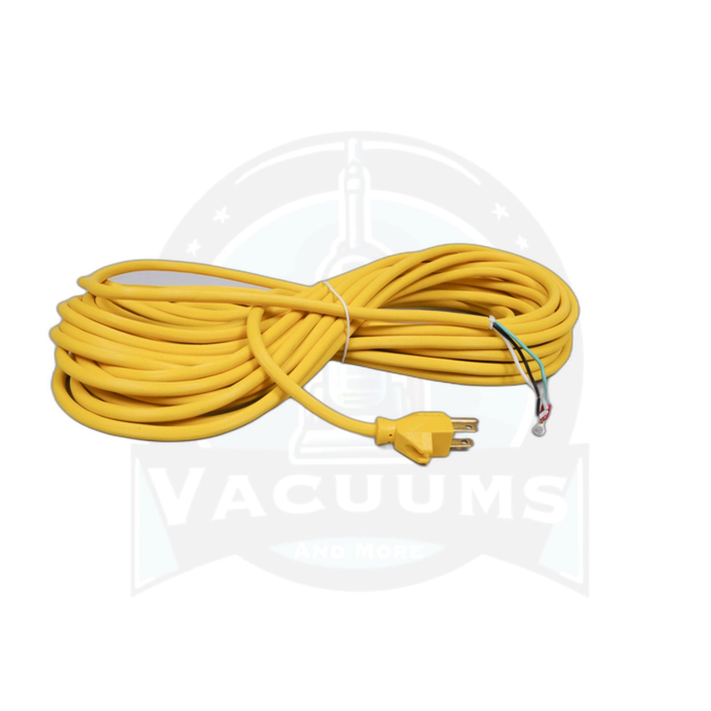 Heavy Duty Commercial Power Cord - 50 Foot - 18/3 - Yellow - Vacuums and More