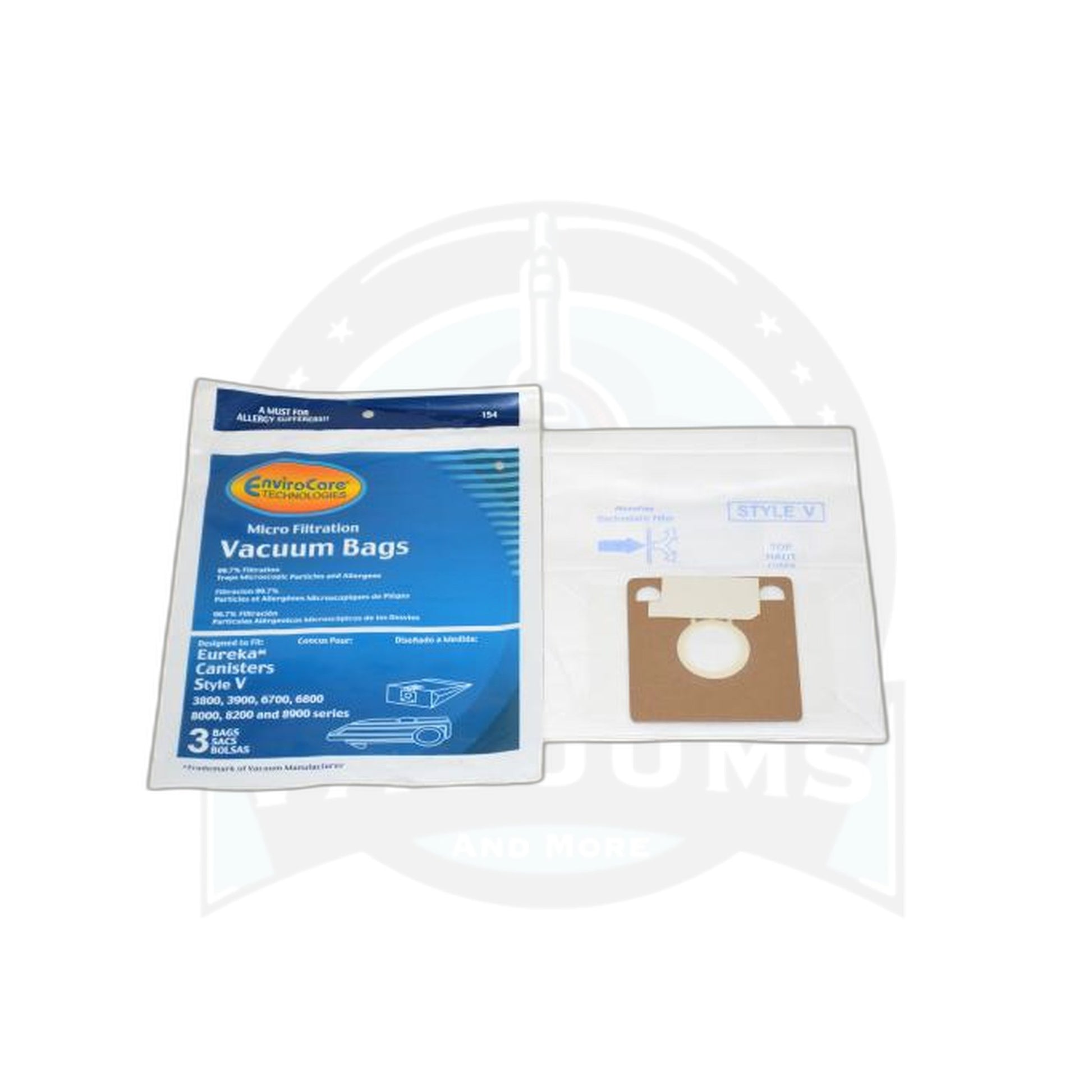 Eureka V Canister Micro Paper Bags - 3 Pack - Eureka