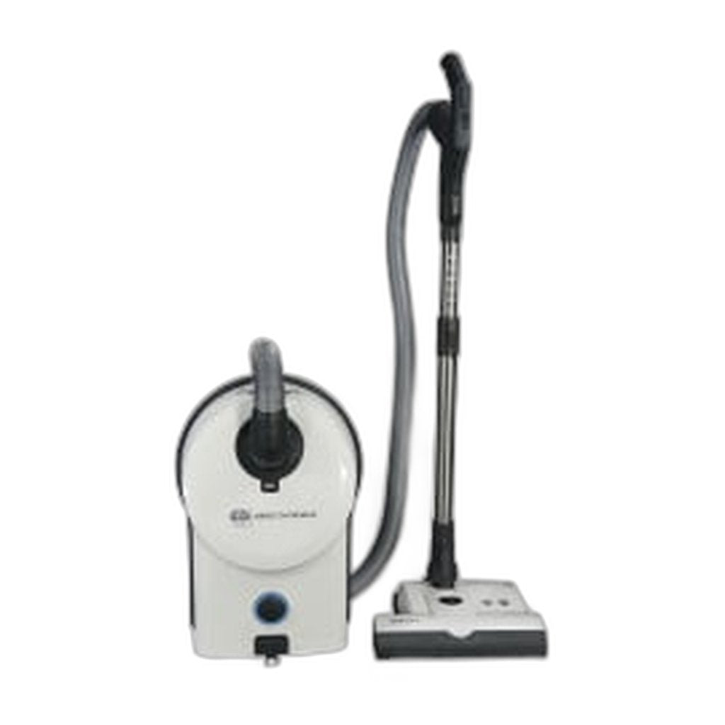 SEBO AIRBELT D4 Premium Canister Vacuum with ET-1 Power Head and Parquet Brush (White)
