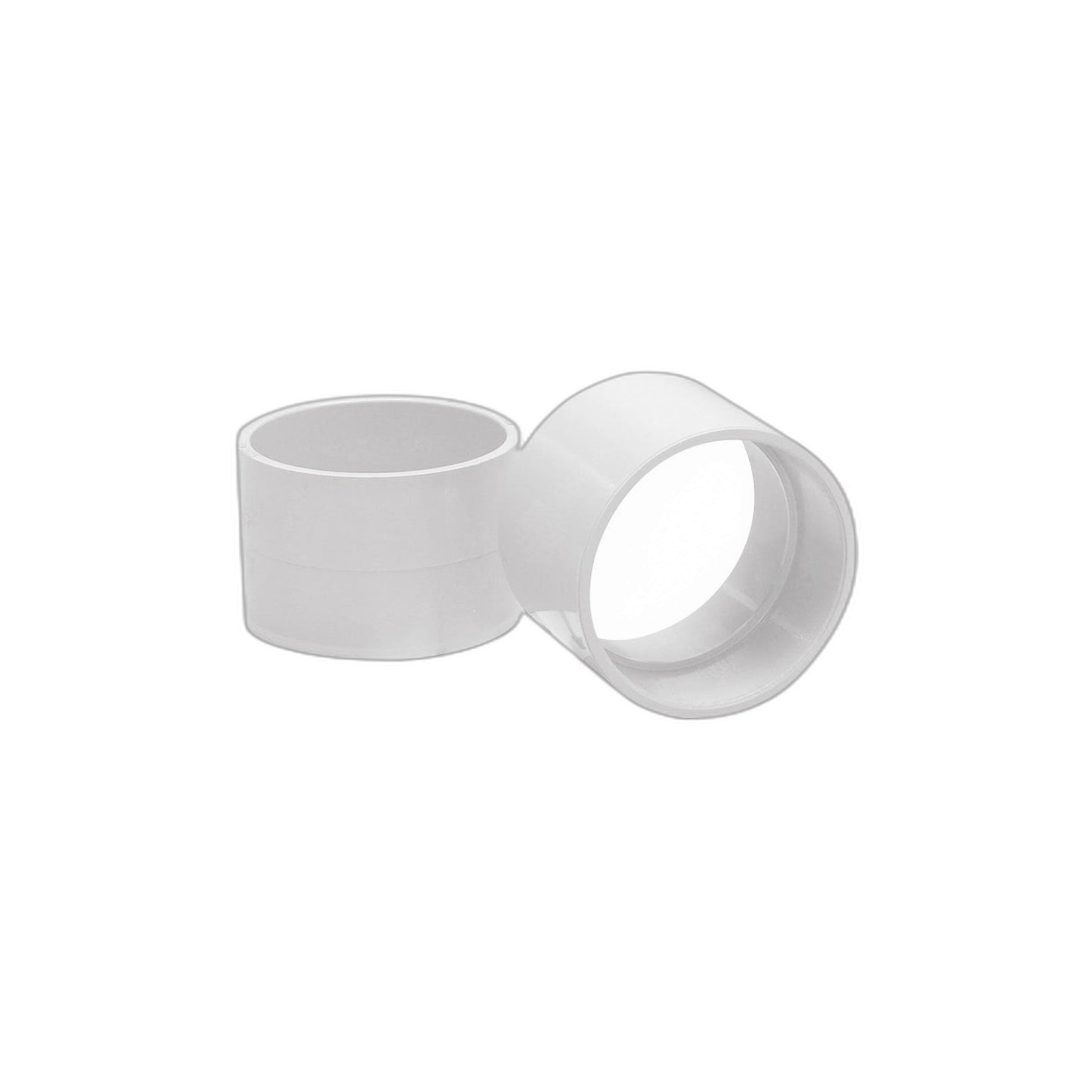 Vaculine 2 in. PVC Coupling with Stop - White