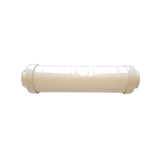 Universal White Exhaust Muffler, 12" x 3" Cylindrical Vacuum Silencer