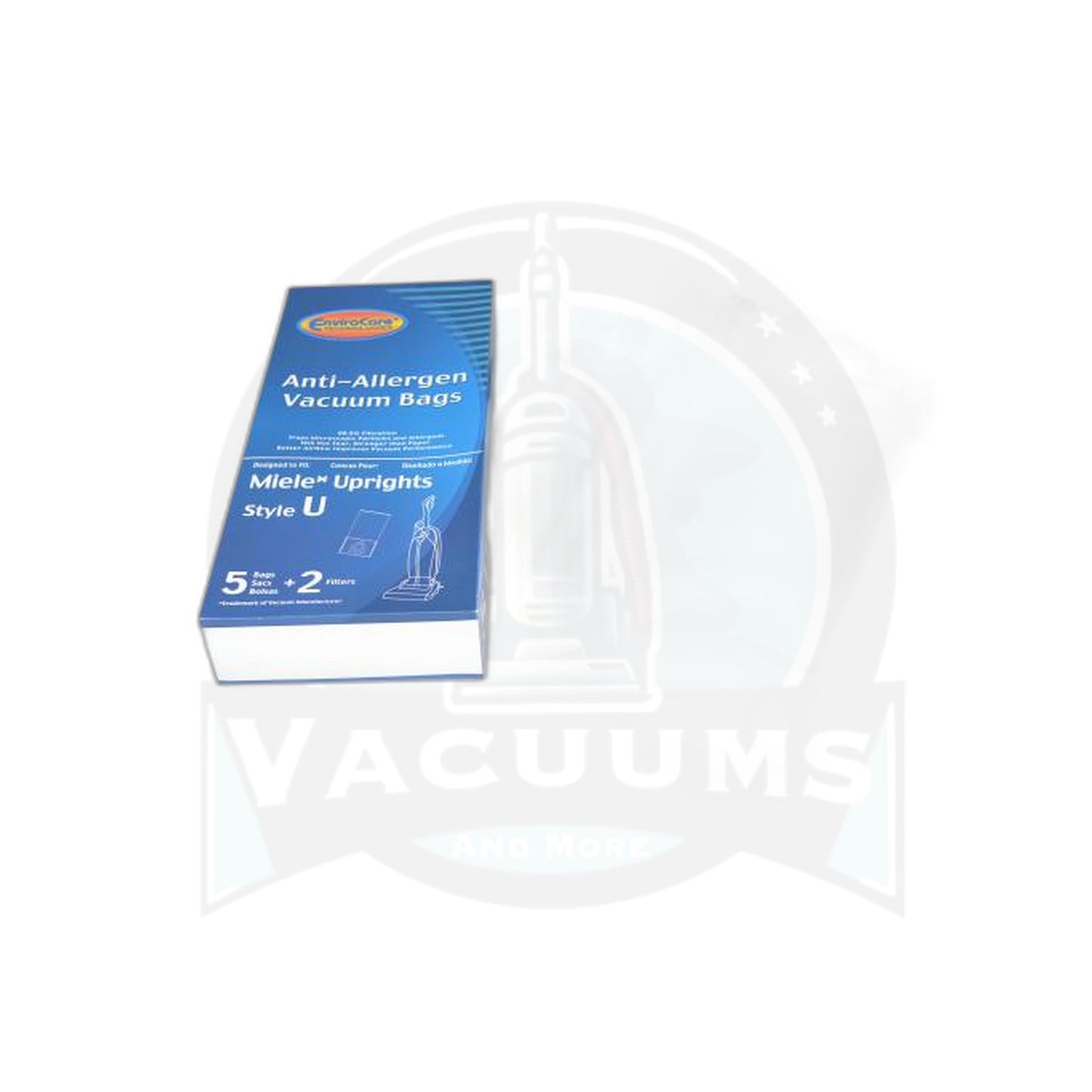 Paper Bags - Miele Type U Allergen Upright, 5 Pack, Fits 7 Series - Miele